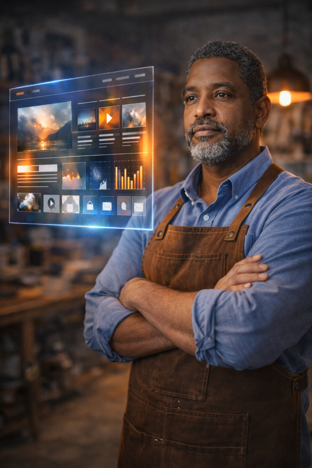 Abstract website mockup illustration