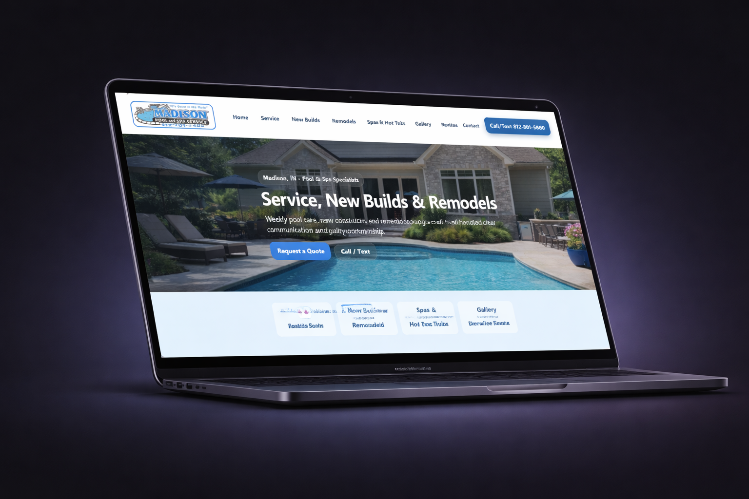 Abstract website mockup illustration